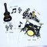 Keoysek Musical Instruments theme cake topper for birthday CupCake Topper Party Decorations Happy Father Birthday