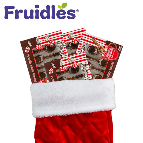 3 Oz (5 (8-Pack) Fruidles Chocolate Peppermint Flavored Stirring Spoons, Candy Hot Stirring Edible Spoons, Gourmet Milk
