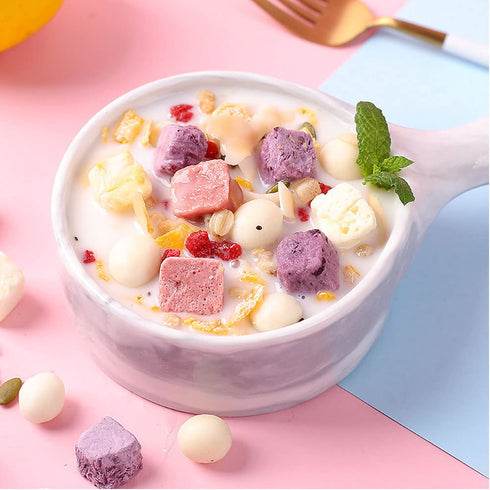 TEAERPKLAE 14.1 oz/400g Instant nutritious breakfast oatmeal Chia Seed Grain Yogurt Peach Cereals Breakfast meal oat