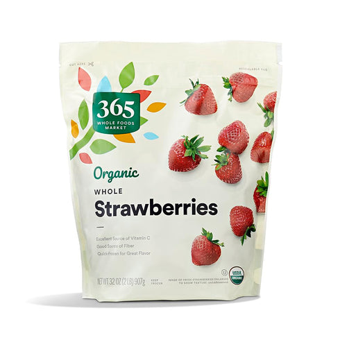365 by Whole Foods Market , Organic Whole Strawberries, 32 oz, (Frozen)