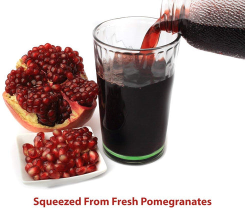 Pomegranaze 100% 33.8 Oz (2 Pack) Organic Pomegranate Juice, Glass Bottle No Sugar, No Artificial Colors, No