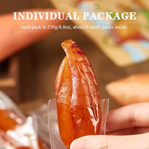 SXET Package, 250g/8.8oz Pack 6 pack) Dried Sweet Potato, Sweet and Chewy Sweet Potato Snack, No Add Sugar, Individual