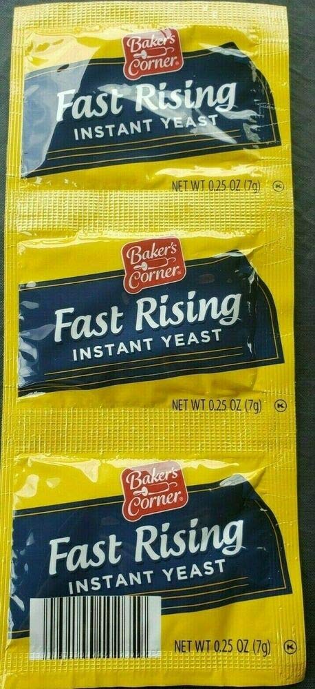 1 Strip of 3 Baker Corner Rapid Rise Instant Fast Rising Yeast for Bread Baking