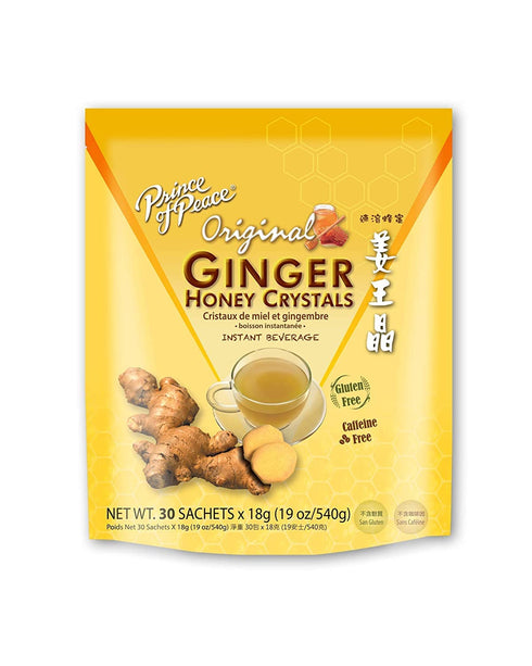 30 18 PACK 4 Prince of Peace Instant Ginger Honey Crystals, ct Bags - g Sachets,