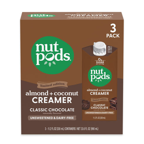 3 pack 4 pack nutpods Barista Basics Non Dairy Coffee Creamer Bundle: a of Classic Chocolate and a of French Vanilla