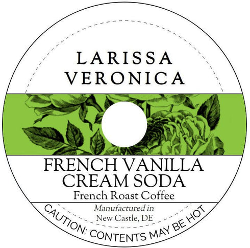Larissa Veronica French Vanilla Cream Soda French Roast Coffee (Single Serve K-Cup Pods) (Gourmet,