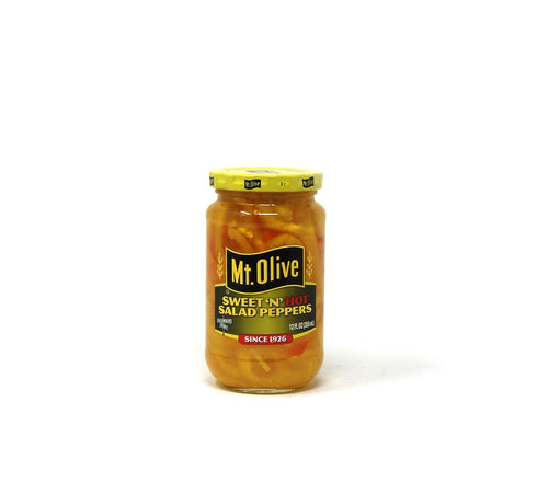 JFS 12 Oz (355 ml), Pack 3 Mt. Olive Sweet N Hot Salad Peppers, FL of Jars Bundled with a Recipe Card.