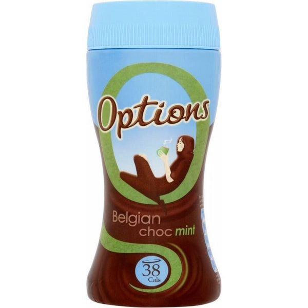 Options Belgian Chocolate Mint Instant Hot Chocolate Drink (220g) - Pack of 2