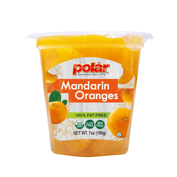 MW Polar Snack Cup, Mandarin Oranges in Light Syrup, 7 Ounce (Pack