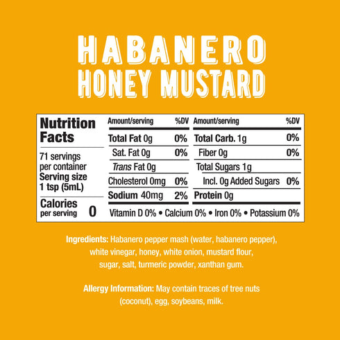 Melinda’s Habanero Honey Mustard, Gourmet Hot Sauce, 12 oz, 1 Pack