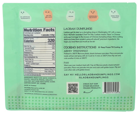 21 OZ Laoban Dumplings Scallion Pancakes
