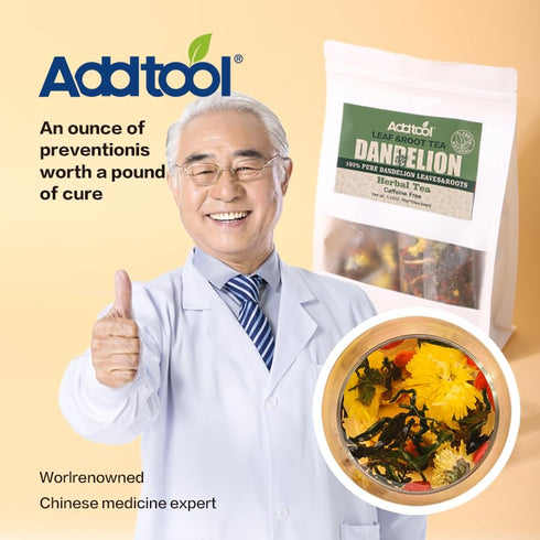 7 (150 portion/15pcak) Addtool Dandelion Goji Chrysanthemum Tea Caffeine FreeInclude Cassia Seed, Licorice, Orange