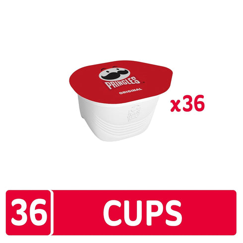 (36 Pringles Potato Crisps Chips, Lunch Snacks, On-the-Go Snacks, Original Cups)