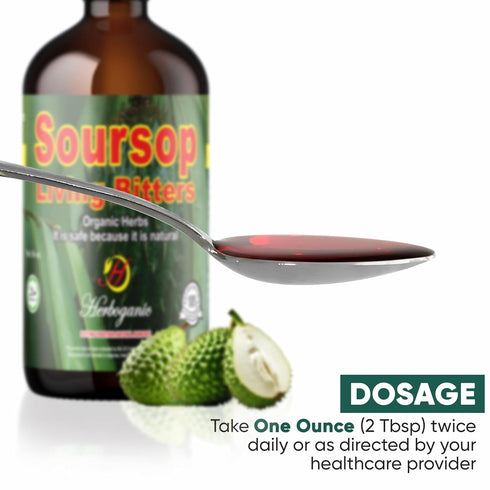 8 Oz Herboganic Soursop Living Bittersfor overall Health and wellness |
