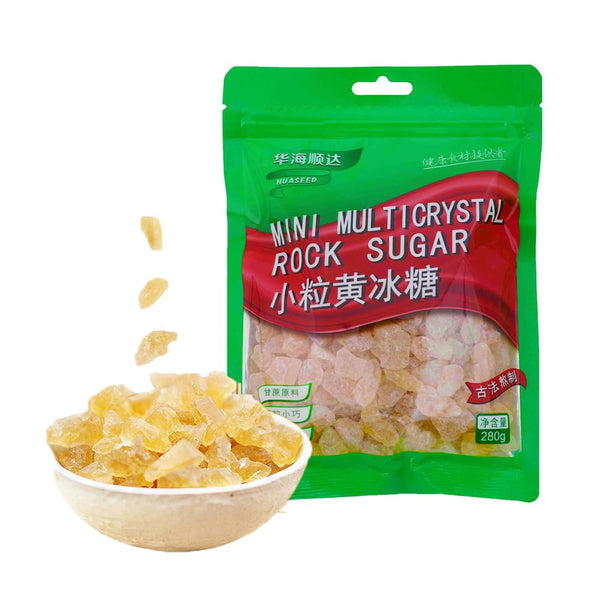 Fraunitsh Yellow Rock Sugar - Natural Sweetener, 9.8oz | Small Sugar Crystals |