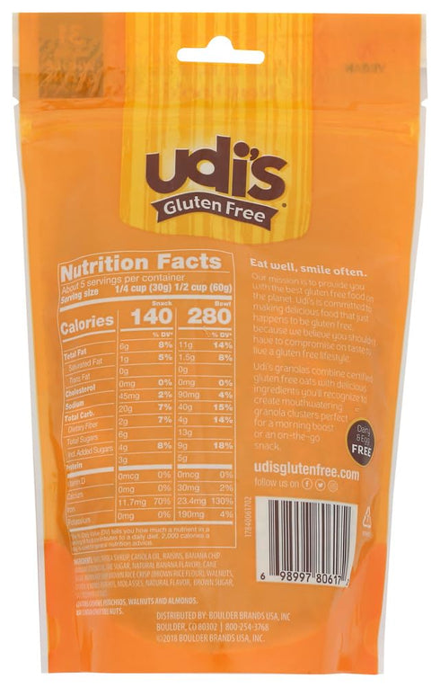 Udi's 12-Ounce (Pack 3) Gluten Free Granola, Original, Pouches