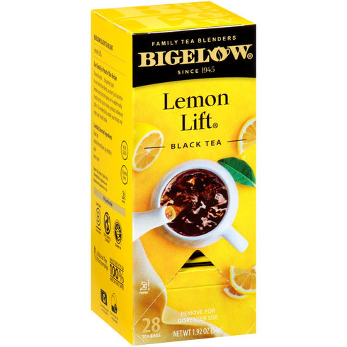 28 Count (Pack 1) Bigelow Lemon Lift Black Tea Bags of Lemon Flavored Black Tea Naturally & Artificially Flavored