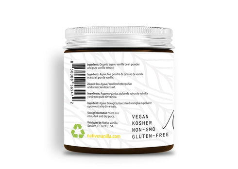 Vanilla Bean Paste - Native Vanilla, All Natural Pure Vanilla Bean Paste for Cooking and Baking, 4 oz