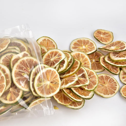 3.52oz/100g, 100% (3.52 oz) Dried Lime Slices Dehydrated Dry Lime For Cocktails, Natural & No Additives, No Sugar Added