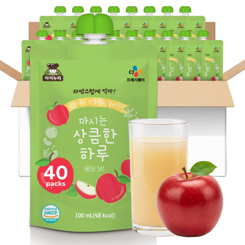 Korean Food CJ Freshway Fresh Apple Juice Drink 3.38 fl oz (100ml)