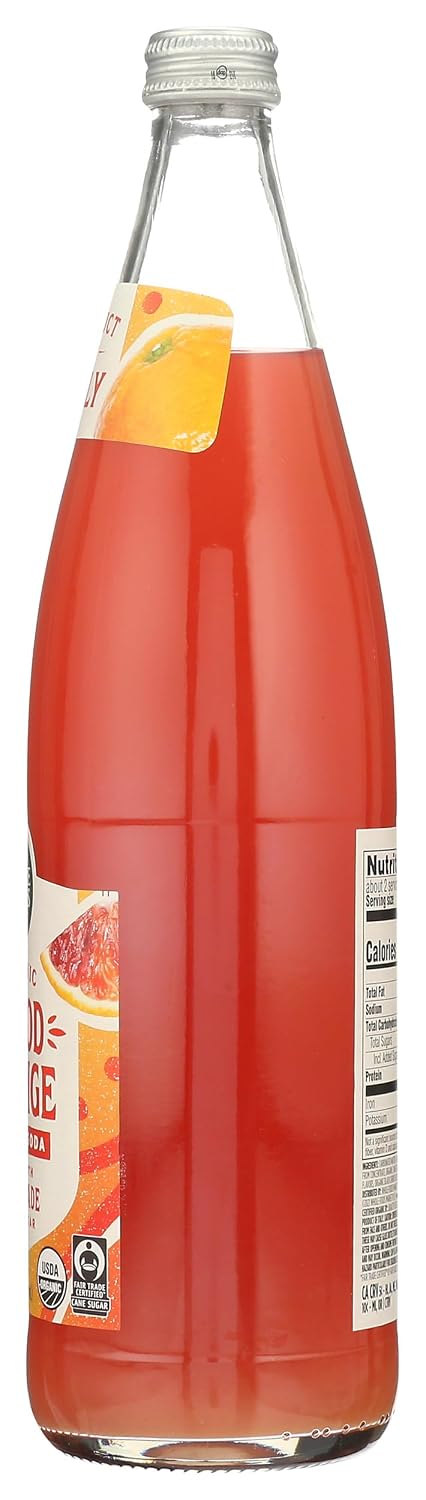 25.4 Oz Whole Foods Market Organic Blood Orange Italian Soda, Fl | Glass Bottle