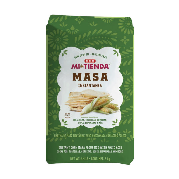 HEB H-E-B Mi Tienda Instant Corn Masa Flour Mix, Gluten Free, Vegan, Dried,