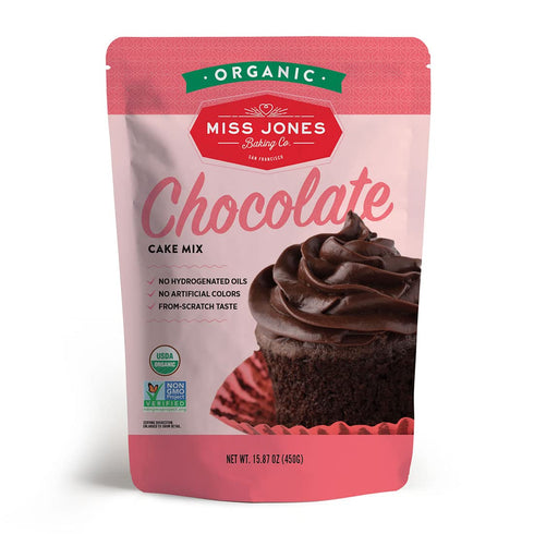 Miss Jones Baking Organic Cake and Cupcake Mix, Non-GMO, Vegan-Friendly, Moist and Fluffy, Chocolate