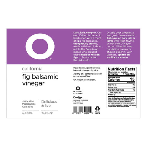 10.1 Oz O Fig Balsamic Vinegar, Fl