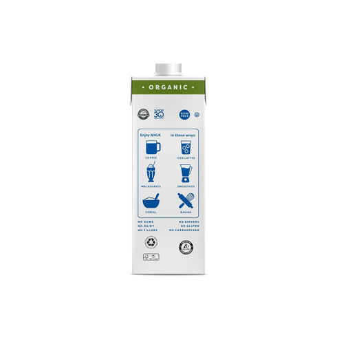32 MALK Organic Unsweetened Almond Milk, FZ
