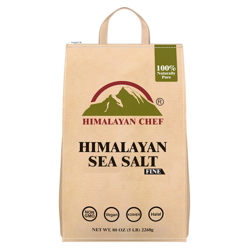 Himalayan Chef Sea Salt Fine - Unrefined Mineral Salt, 5 lb Bag