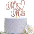 Mr and Mrs Cake Topper, Bride and Groom Sign, Wedding Engagement Cake Decorations, Double-faced Rose Gold Glitter