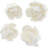 Set, 24 Count Global Sugar Art Edible Royal Icing White Rose Two sizes, for Cake and Cupcake Decorating by Chef Alan