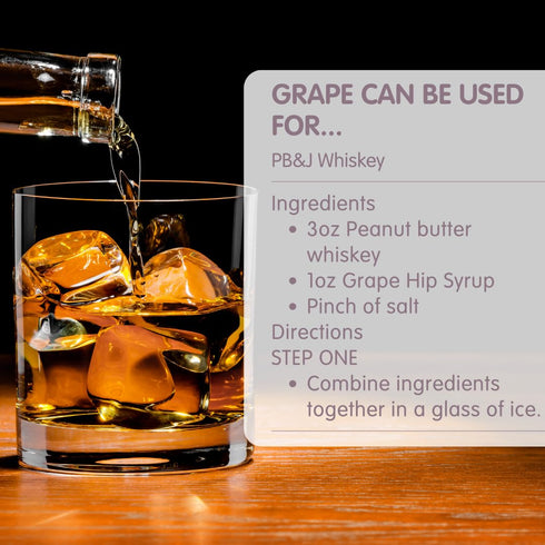 Hip Syrups - Grape Sugar Free Syrup Designed for Water Flavor, Bubble Tea, Boba Tea, Cocktails, Grape Flavoring, Water