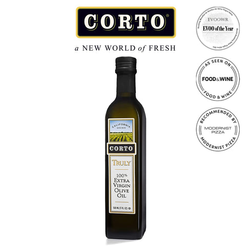 100% 500 mL Corto TRULY | Extra Virgin Olive Oil | Floral Notes | Cold Extracted in State-of-the-Art Mill | Straight