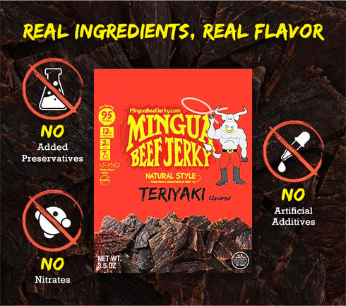 3.5 oz Mingua Beef Jerky (The Original) Teriyaki