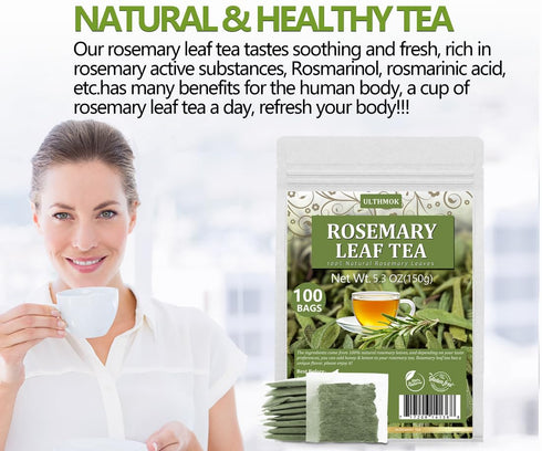100 100% Premium Rosemary Tea Bags, Teabags. Made with Pure Natural Rosemary Leaves,No Additives & Caffeine Free.