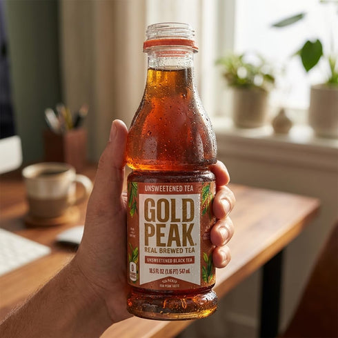 10-Pack 18.5 oz Gold Peak Variety Tea Bottles Extra Sweet, Georgia Peach, Lemon Sweetened, Sweet'd Black & Sweet Green