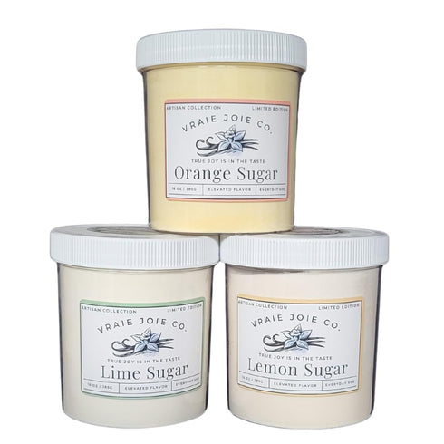 Lemon, Lime, and Orange Ultra-fine Sugar | Artisan Collection Symphony of Citrus