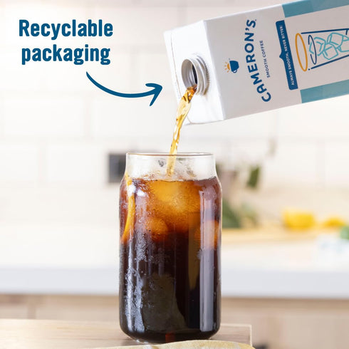 32oz (Pack 6) Cameron's Coffee Original Black Multiserve Cold Brew Coffee Concentrate, Medium Roast