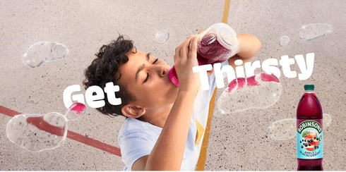 Robinsons 1-Liter (Pack 4) Robinson's Fruit Drink, Apple & Blackcurrant, No Added Sugar, Plastic Bottles