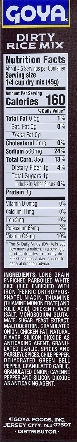 7 (Pack 12) Goya Foods Louisiana Style Dirty Rice Mix, Ounce