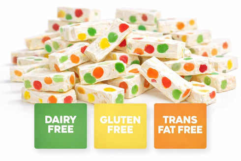 2.2 LB Italian Jujube Nougat Candies - Original - Soft & Chewy With Fruity Jelly Beans - Bulk Bags By Lyza's Sweets