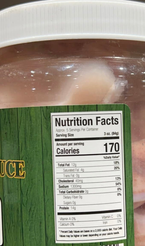Generic 1 Lbs. (16oz). Patitas In Brine, Pork Feet In Vinegar and Vegetables