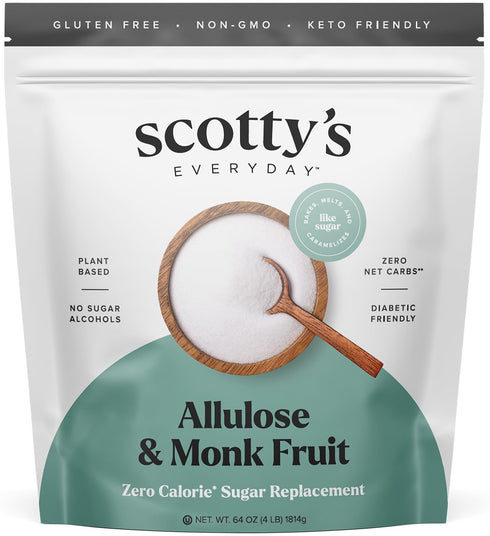 Scotty's Everyday - Allulose and Monk Fruit Sugar Replacement, Zero Calorie, Non-GMO,