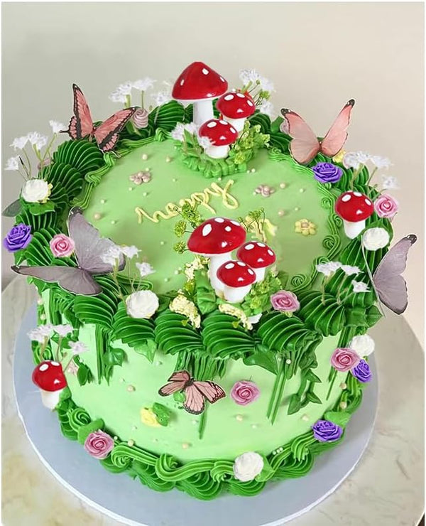 DiDida Fairy Mushroom Garden Cake Topper for Fairy Birthday Baby Shower