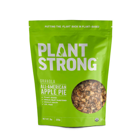 (4-Pack (9 oz PLANTSTRONG All-American Apple Pie Granola Whole Grain Oil-Free Granola with Chewy Dried Apples