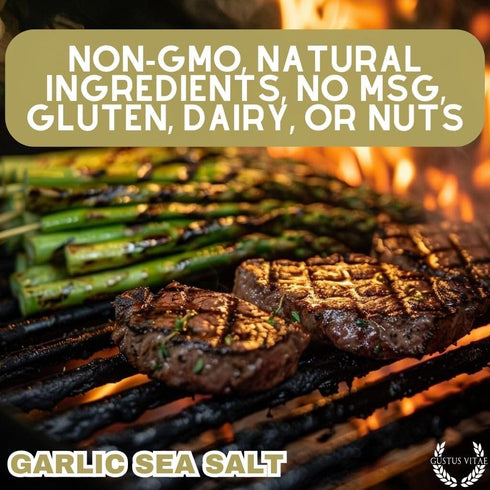 GLP-1 Classic Gourmet Garlic Sea Salt | All Natural | Ultra Premium Gourmet Salt | Artisanal Finishing Seasoning |
