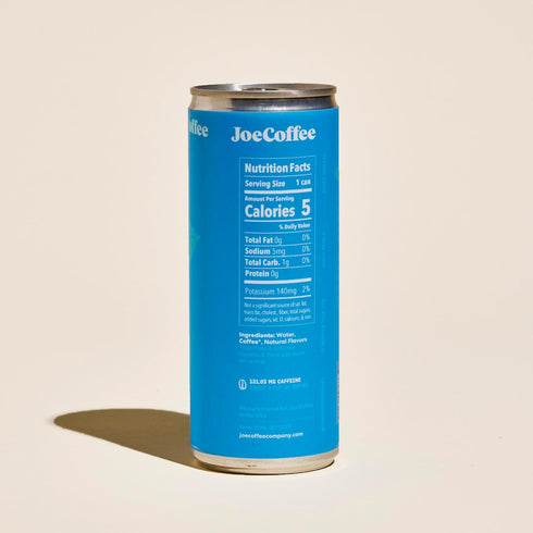 (Pack 12) Joe Coffee Company - Black Cold Brew Ready-to-Drink Specialty Coffee Cans of | NYC Roaster, Rainfoest