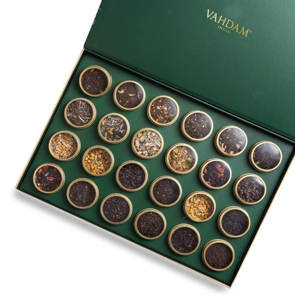VAHDAM, Luxury Tea Gift Set | 24 Unique Loose Leaf Teas in