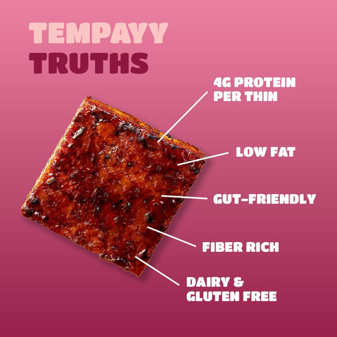 (Pack 3)- 28g Ready to Cook Tempeh-All Thins Tempeh of Clean Protein| High Fiber | More Protein & Fiber than Tofu
